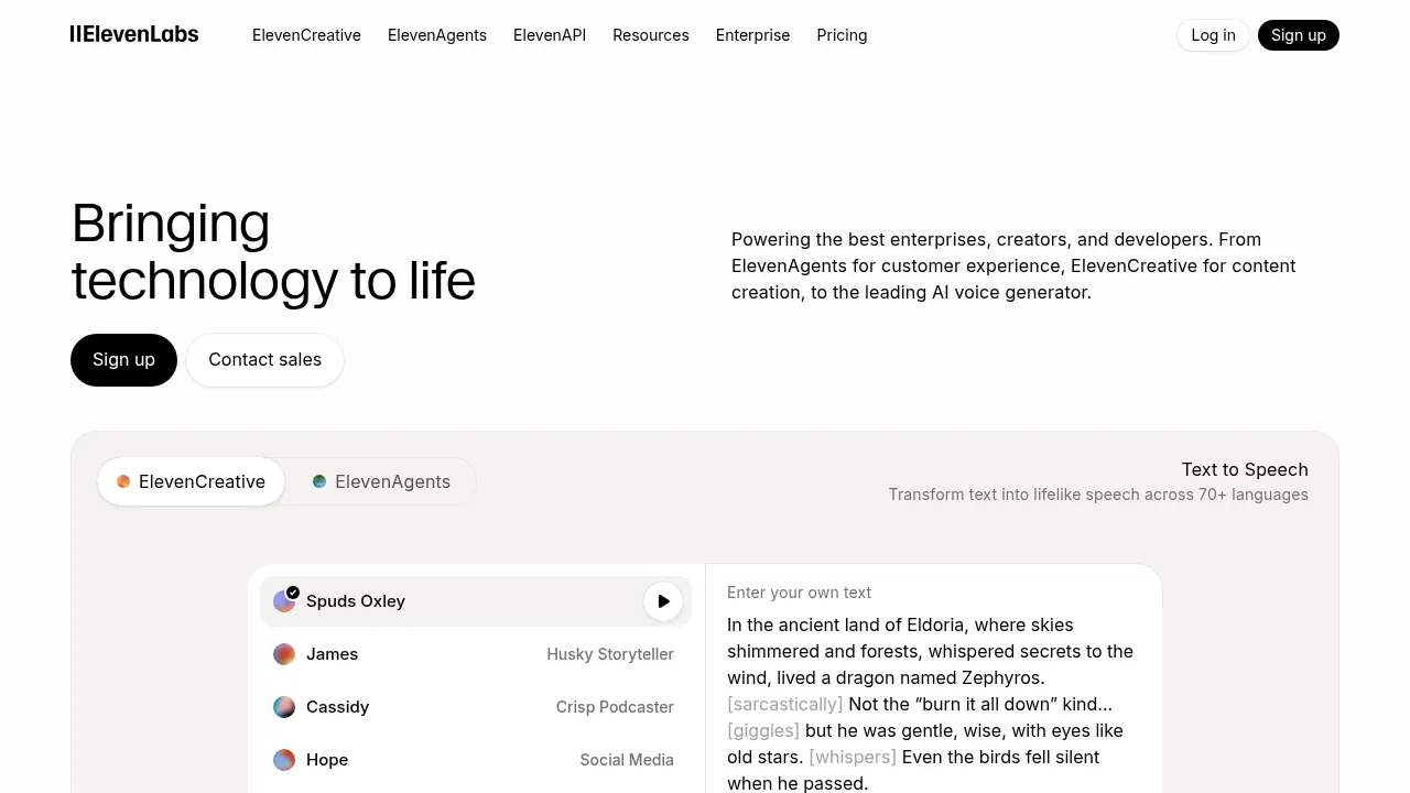 ElevenLabs screenshot
