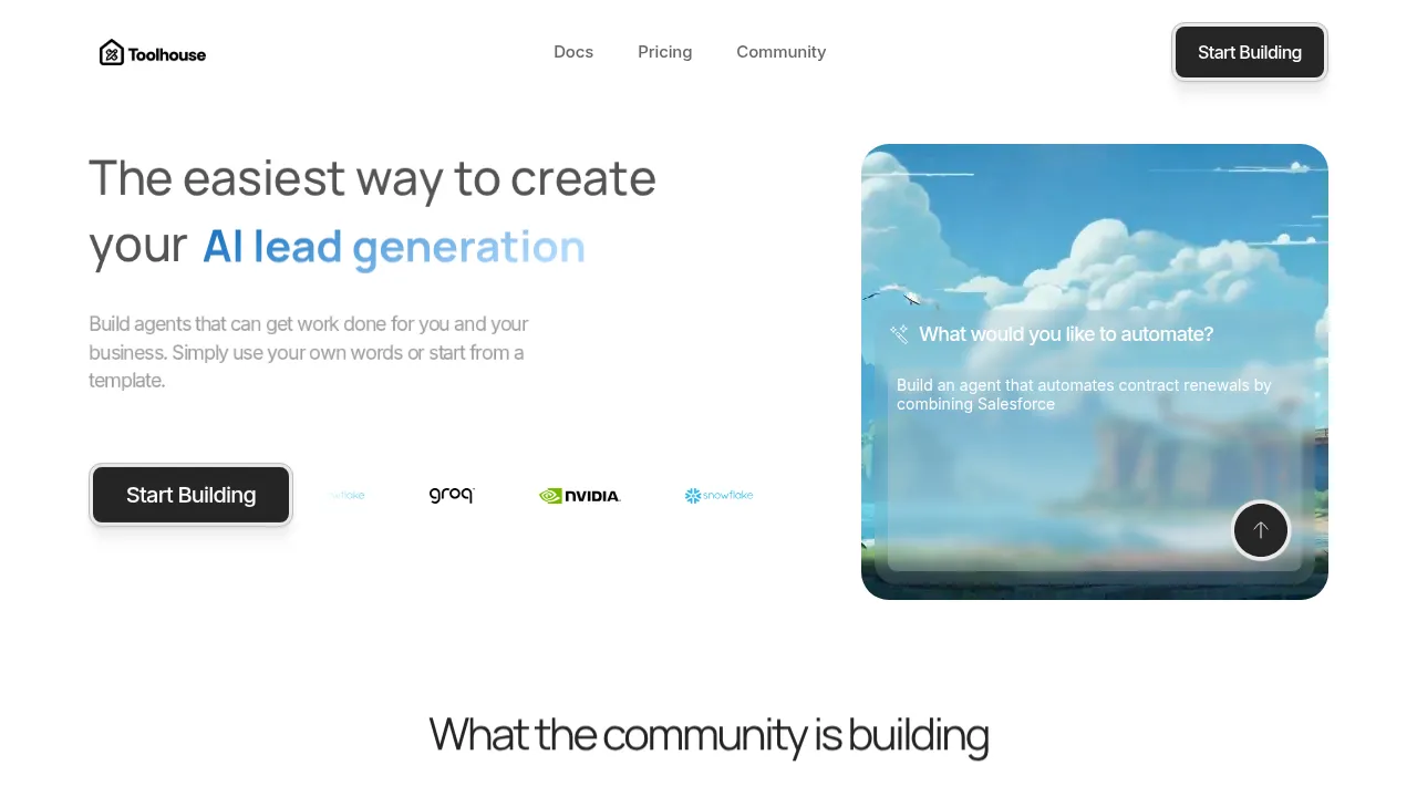 Toolhouse screenshot